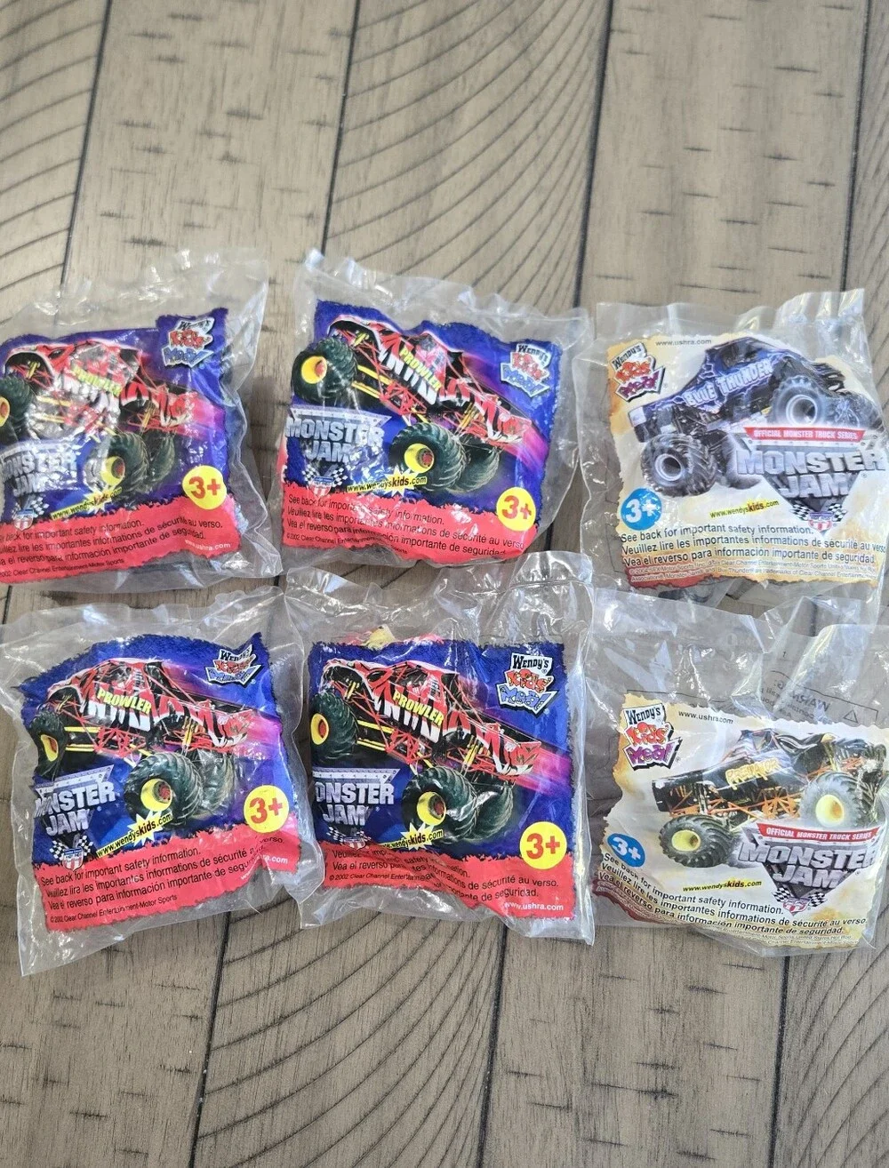 Vintage Monster Jam 6pk Bundle - Kids Toy Truck Set -